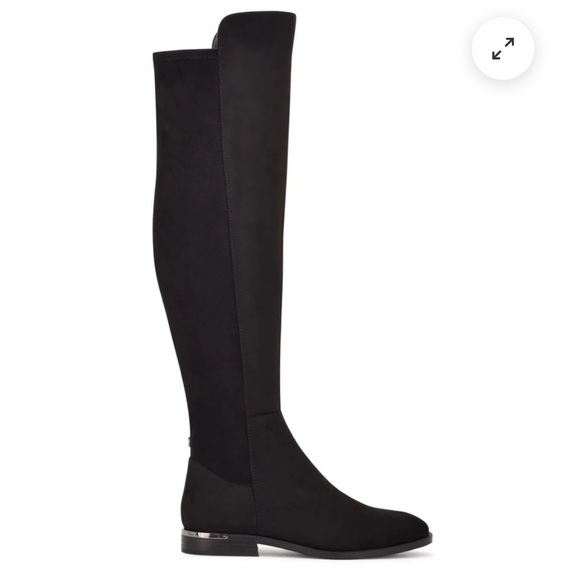 NWOT Nine West Allair Black Suede Over the Knee Boots - Picture 1 of 10